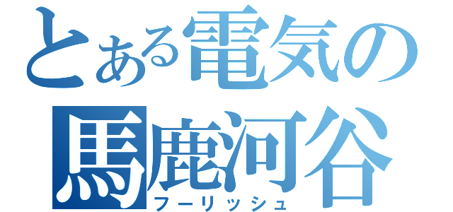 とある電気の馬鹿河谷（フーリッシュ）