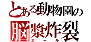 とある動物園の脳漿炸裂（ガール）