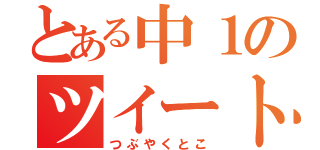 とある中１のツイート（つぶやくとこ）