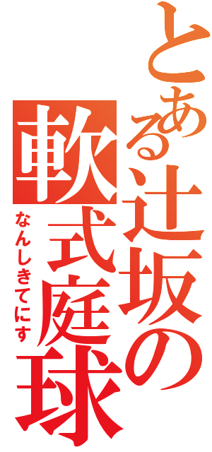 とある辻坂の軟式庭球（なんしきてにす）