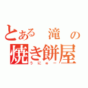 とある 滝 の焼き餅屋（うにゅー）