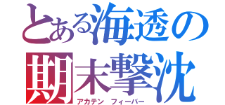 とある海透の期末撃沈（アカテン フィーバー）
