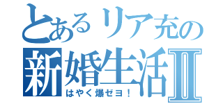 とあるリア充の新婚生活Ⅱ（はやく爆ゼヨ！）