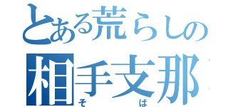 とある荒らしの相手支那（そば）