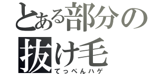 とある部分の抜け毛（てっぺんハゲ）