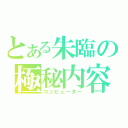 とある朱臨の極秘内容（コンピューター）