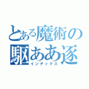 とある魔術の駆ああ逐（インデックス）