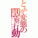 とある変態の観察行動（ストーキング）