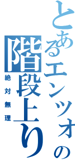 とあるエンツォの階段上り（絶対無理）