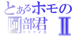 とあるホモの阿部君Ⅱ（ヤラナイカ）