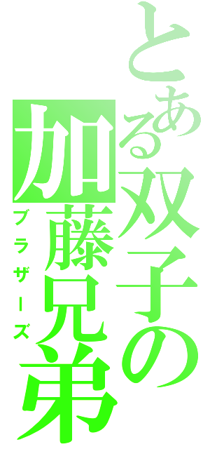 とある双子の加藤兄弟（ブラザーズ）