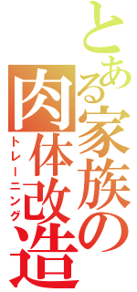 とある家族の肉体改造（トレーニング）