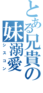 とある兄貴の妹溺愛（シスコン）