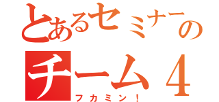 とあるセミナーのチーム４（フカミン！）