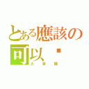 とある應該の可以啦（大笨豬）