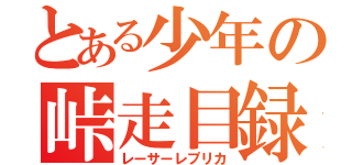 とある少年の峠走目録（レーサーレプリカ）