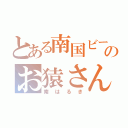 とある南国ビーチのお猿さん（南はるき）