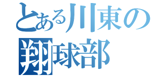 とある川東の翔球部（）