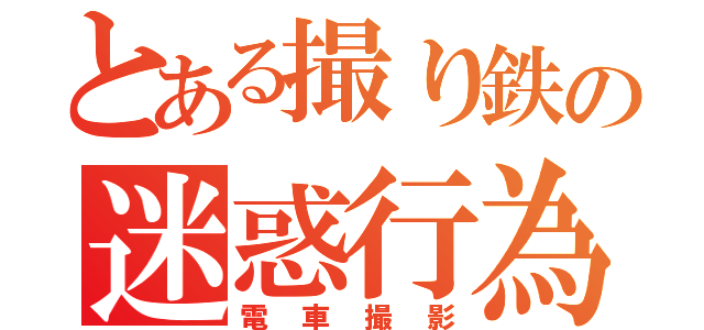 とある撮り鉄の迷惑行為（電車撮影）