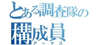 とある調査隊の構成員（アークス）