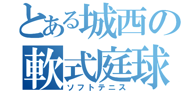 とある城西の軟式庭球（ソフトテニス）