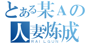 とある某Ａの人妻炼成（ＲＡＩＬＧＵＮ）