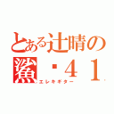 とある辻晴の鯊蠓４１（エレキギター）