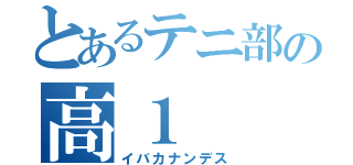 とあるテニ部の高１（イバカナンデス）