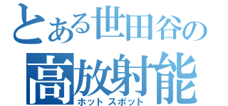 とある世田谷の高放射能（ホットスポット）