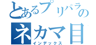 とあるプリパラーのネカマ目録（インデックス）
