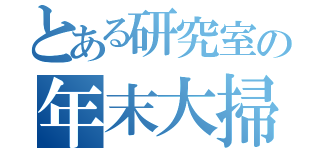 とある研究室の年末大掃除（）