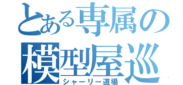 とある専属の模型屋巡り（シャーリー道場）