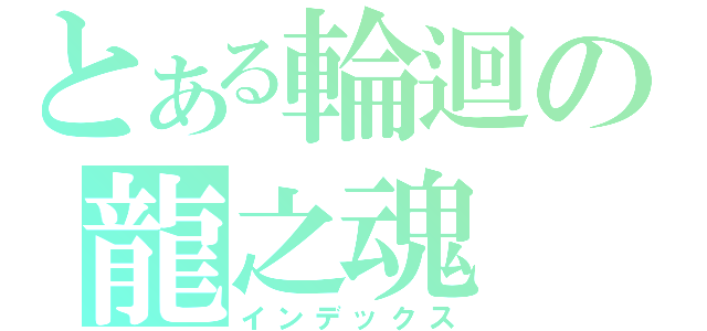 とある輪迴の龍之魂（インデックス）