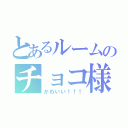 とあるルームのチョコ様（かわいい！！！）