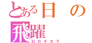 とある日の飛躍（幻のチカラ）