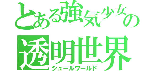 とある強気少女の透明世界（シュールワールド）