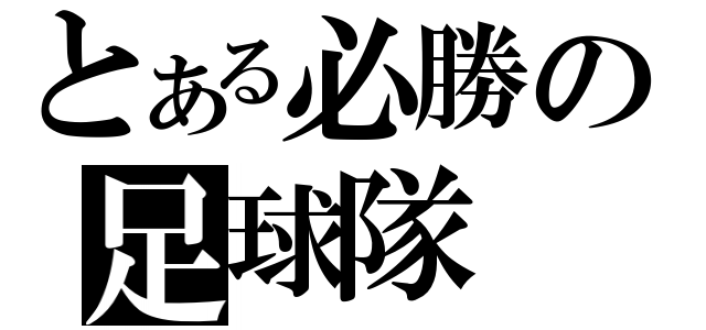 とある必勝の足球隊（）