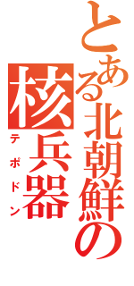 とある北朝鮮の核兵器（テポドン）