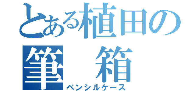 とある植田の筆　箱　（ペンシルケース）