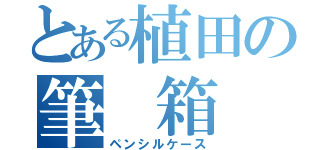 とある植田の筆　箱　（ペンシルケース）