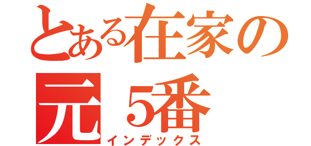 とある在家の元５番（インデックス）