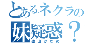 とあるネクラの妹疑惑？（遠山かなめ）