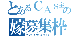 とあるＣＡＳ主の嫁募集枠（カノジョボシュウワク）