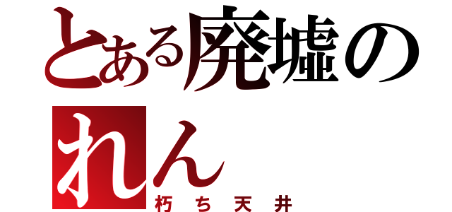 とある廃墟のれん（朽ち天井）