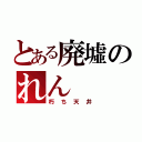 とある廃墟のれん（朽ち天井）