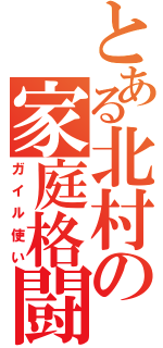 とある北村の家庭格闘（ガイル使い）