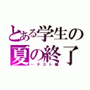 とある学生の夏の終了（…テスト嫌）