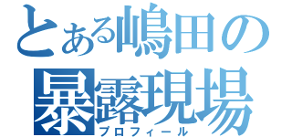 とある嶋田の暴露現場（プロフィール）