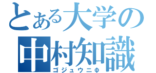 とある大学の中村知識（ゴジュウニΦ）