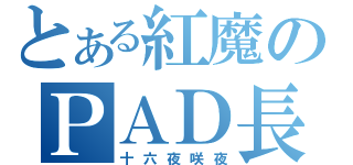 とある紅魔のＰＡＤ長（十六夜咲夜）